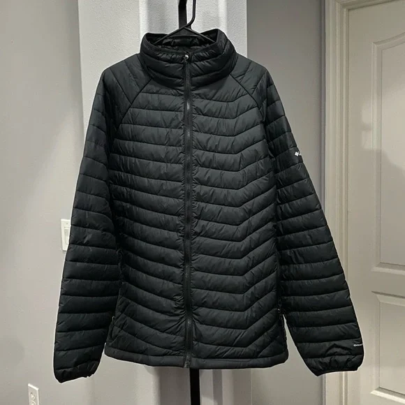 Men’s Columbia Omni-Heat Thermal Down Jacket Puffer Coat Size 3X Black NWOT Flaw - Picture 2 of 12